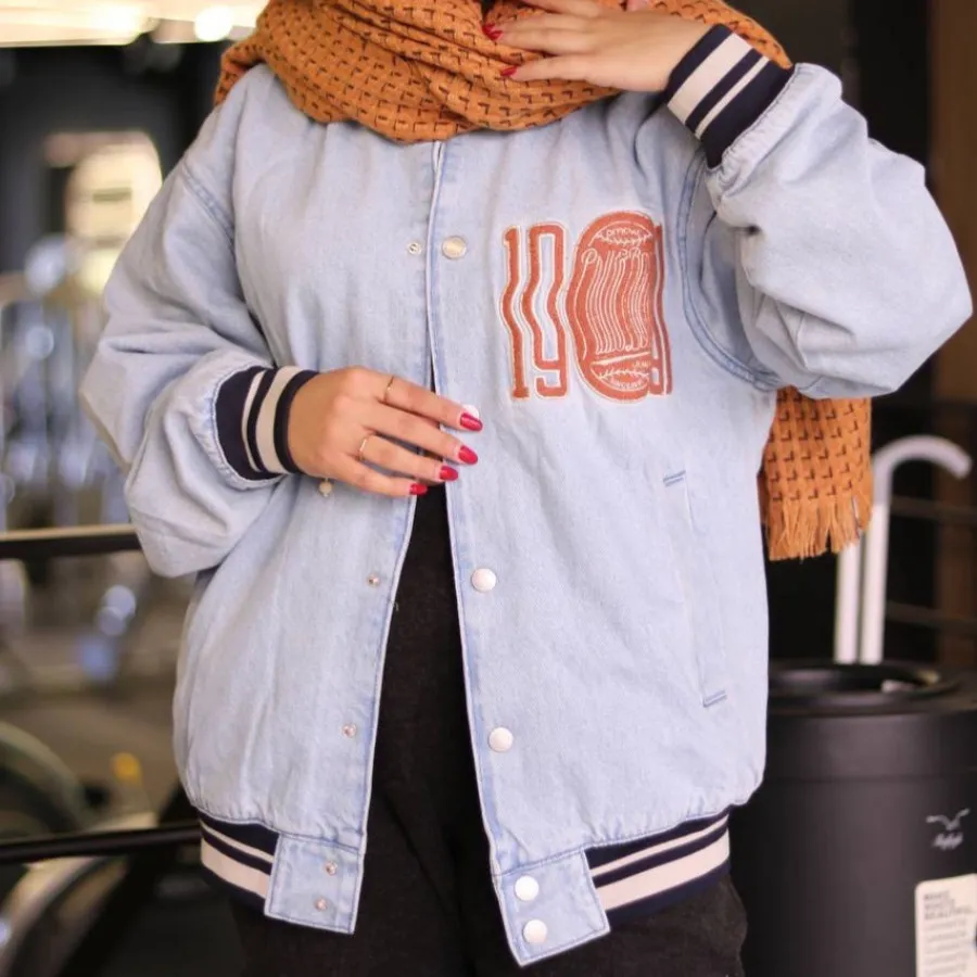 کاپشن جین داخل استر دار