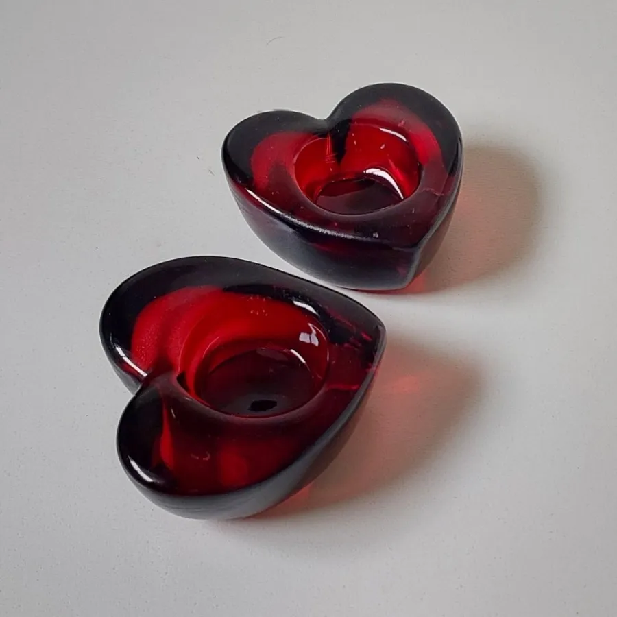 شمعدان قلب کریستال