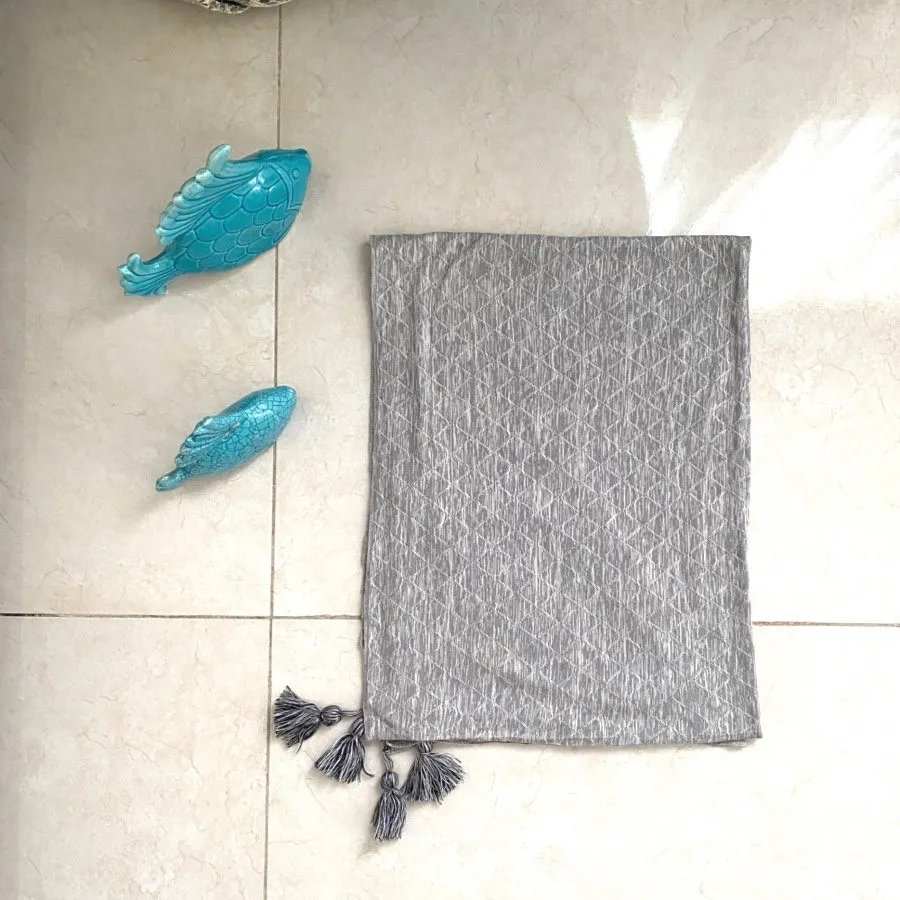 شال طرح لوزی طوسی پاییزه