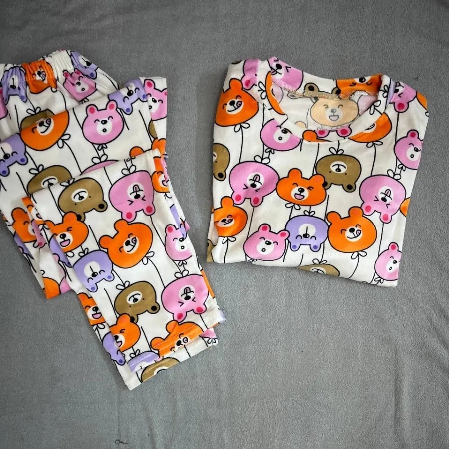 ست بلوز شلوار مخمل عروسکی