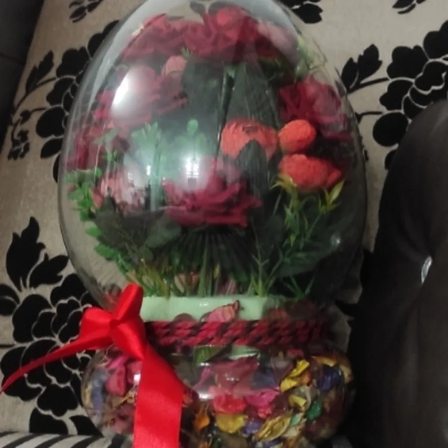 دوعدد گلدون شیشه ای نو