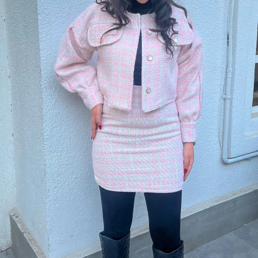 کت دامن شنل با کلاه برت