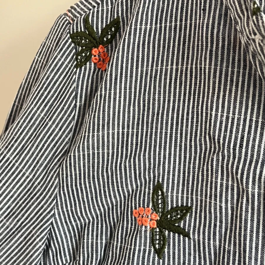 پیراهن شومیز راه راه گل