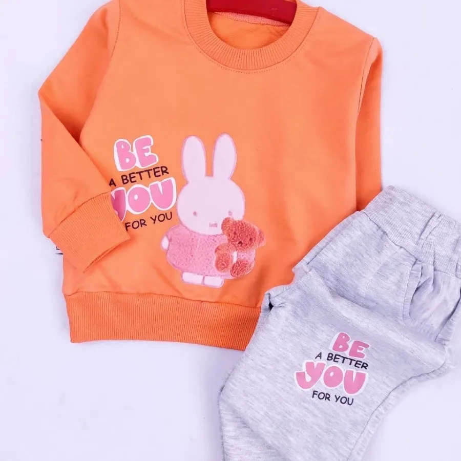 بلوز شلوار خرگوش چاپی be