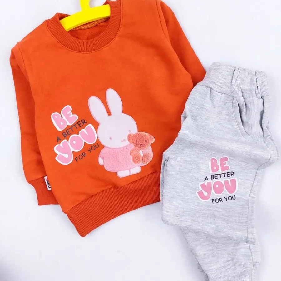 بلوز شلوار خرگوش چاپی be