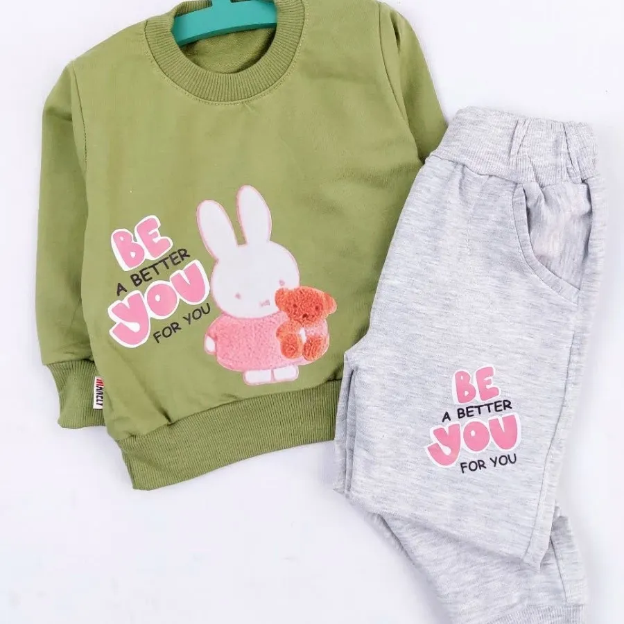 بلوز شلوار خرگوش چاپی be