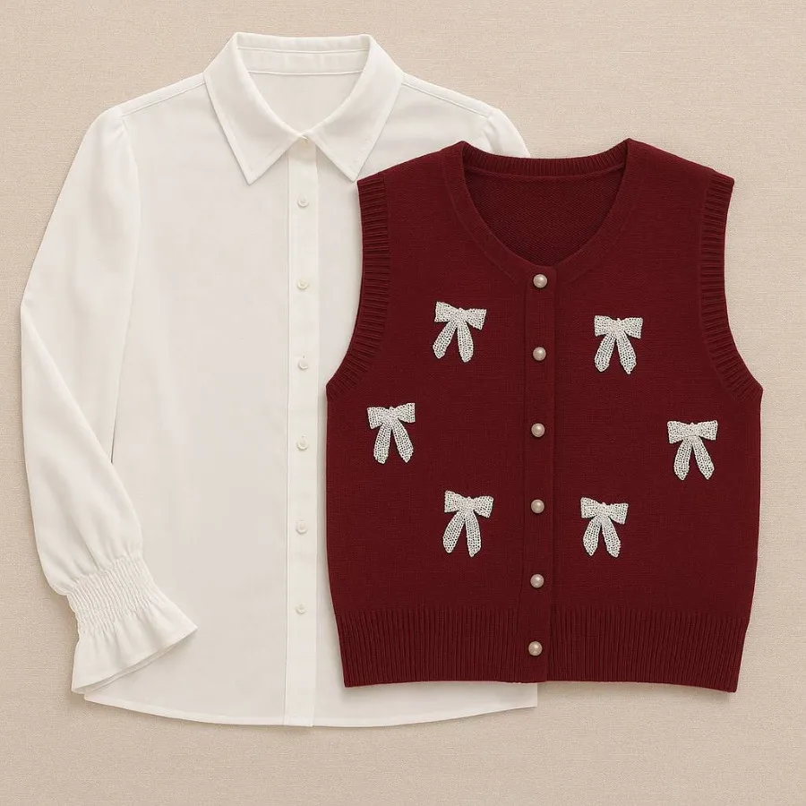 ست شومیز وست بافت گپ