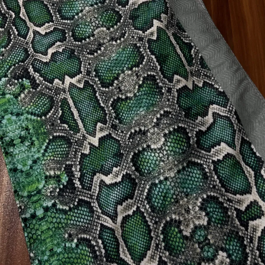 شال موهر سوسماری سبز