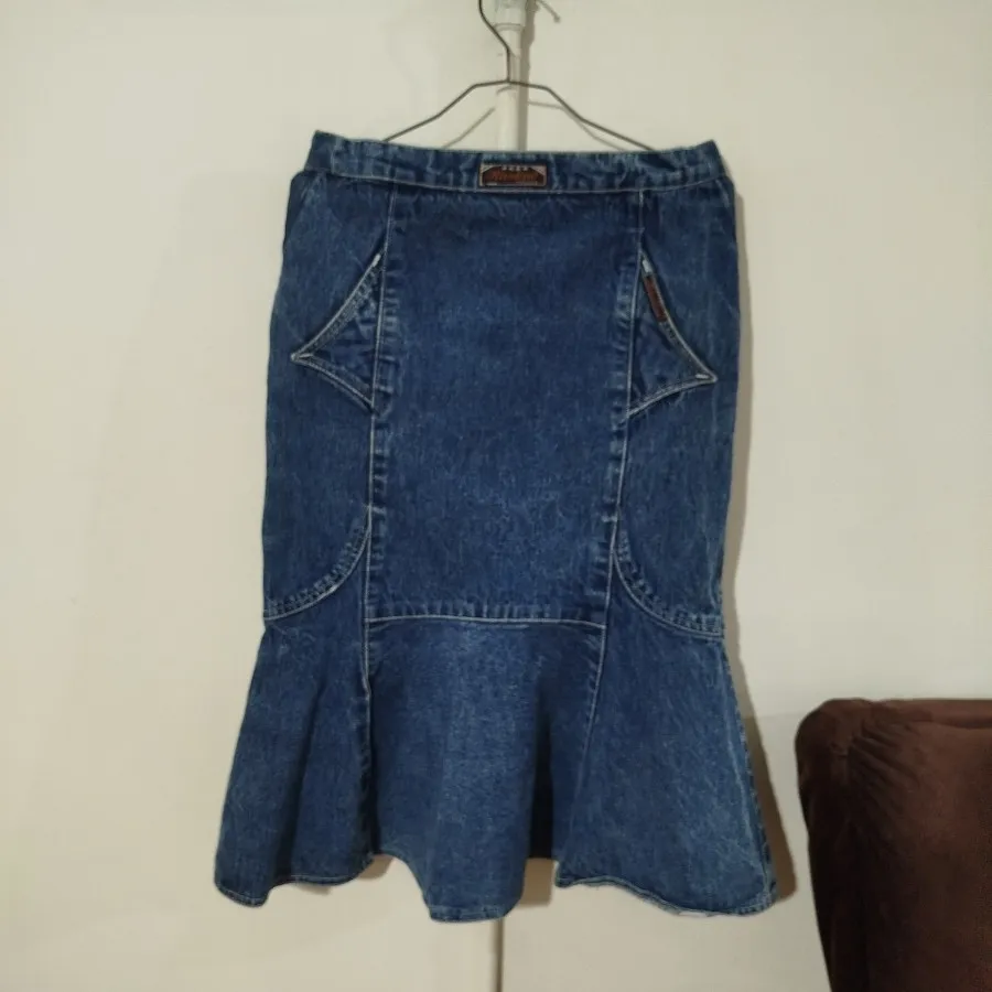 دامن هفت هشتی کلوش جین