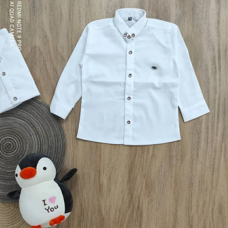 پیراهن پسرانه سفید زیبا