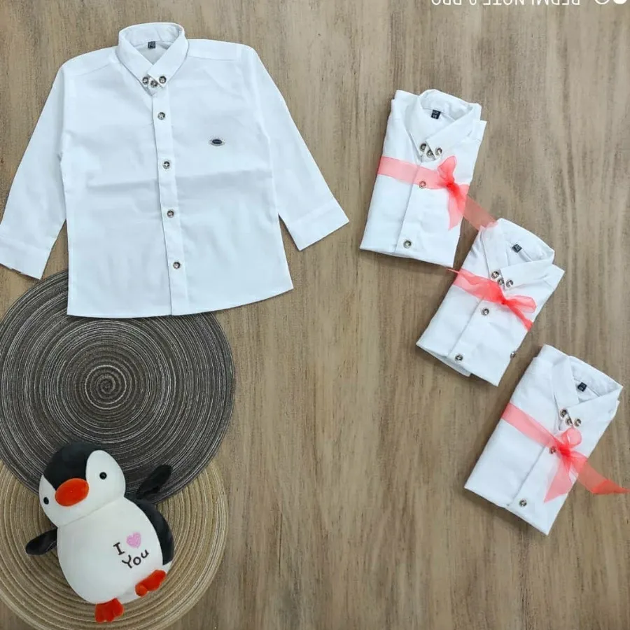 پیراهن پسرانه سفید زیبا