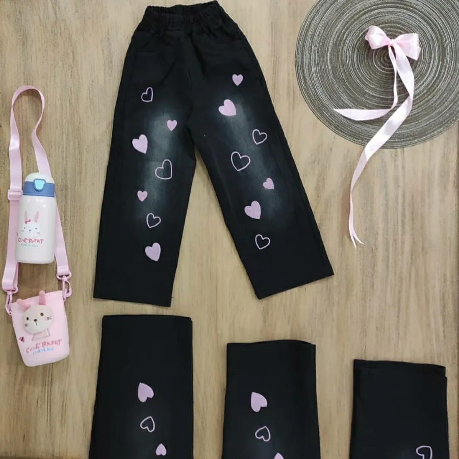 شلوار قلبی دخترانه زیبا