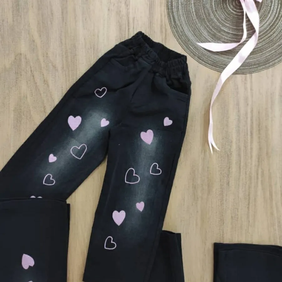 شلوار قلبی دخترانه زیبا