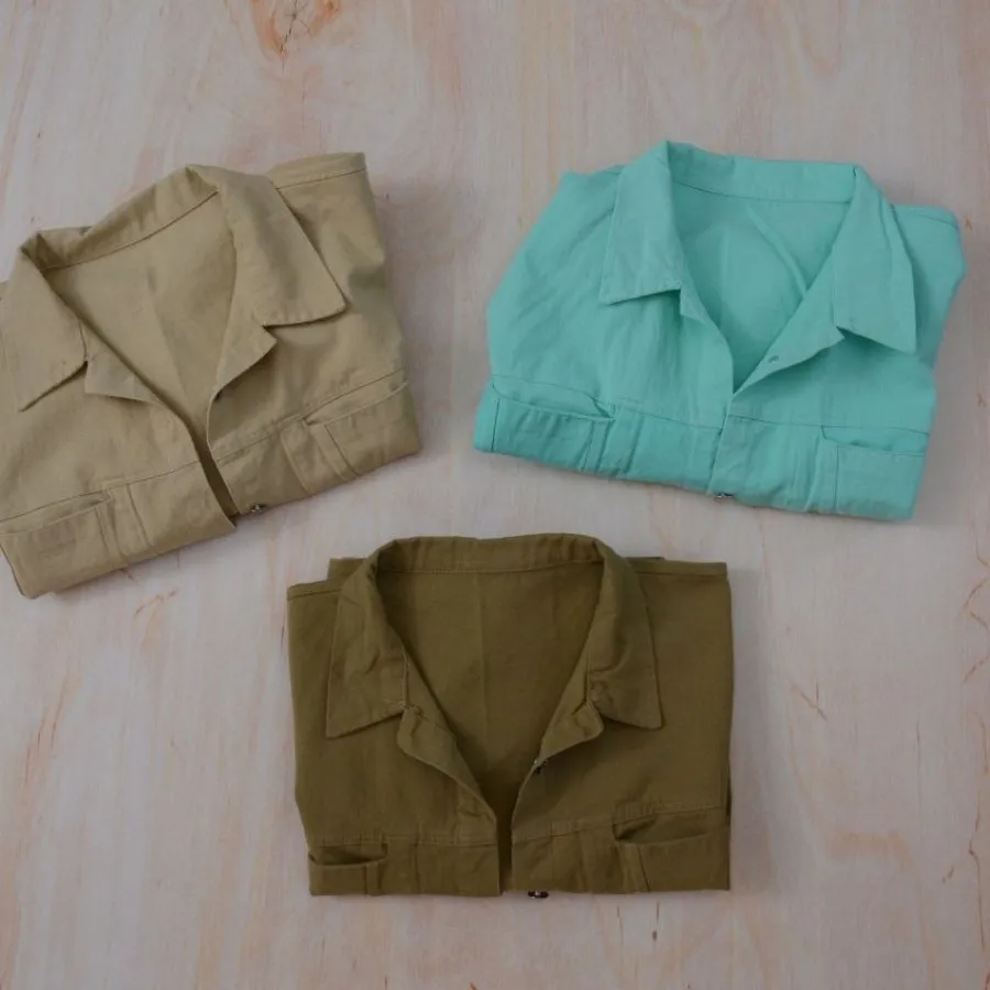 کراپ کت جیب دار