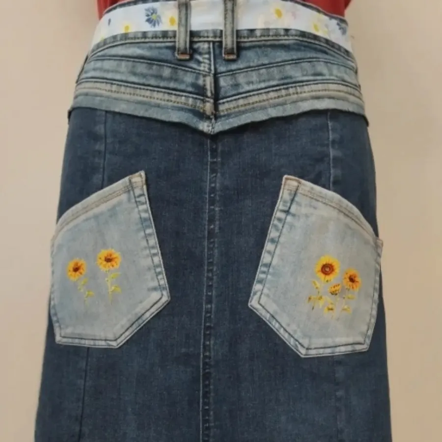 پیش بند کوتاه جین کد 48