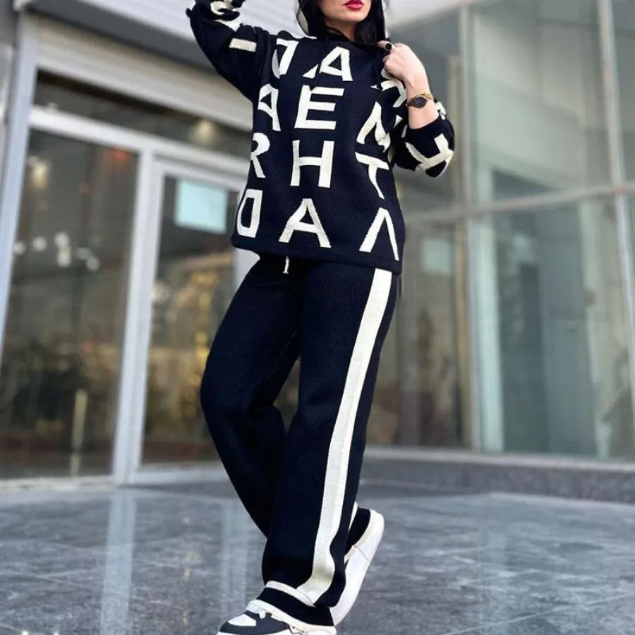 بلوز شلوار حروفی بافت