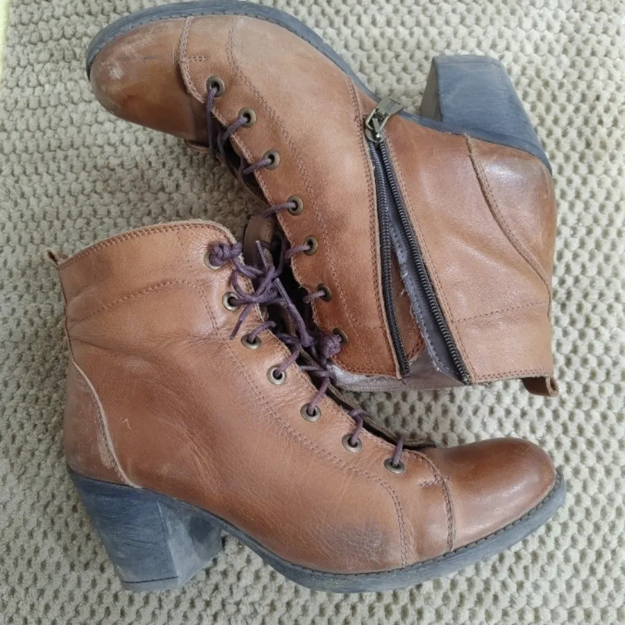 کفش نیم پوت چرم ترک