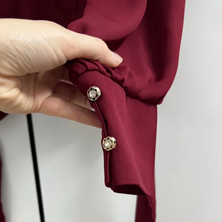 شومیز مجلسی زرشکی