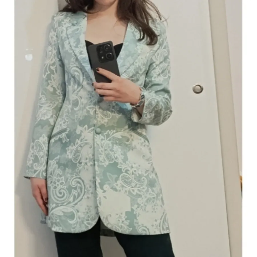 کت شلوار مزون دوز سبز آبی