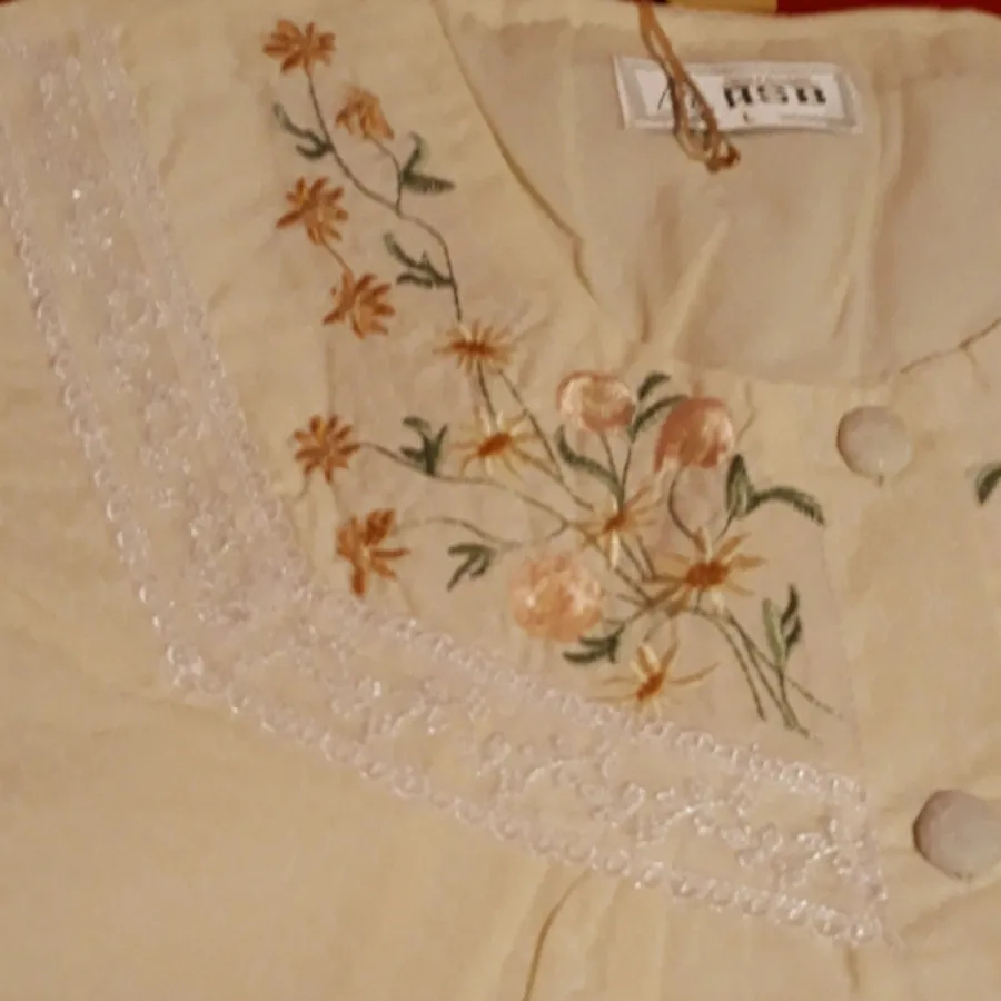 پیراهن تترون گلدوزی