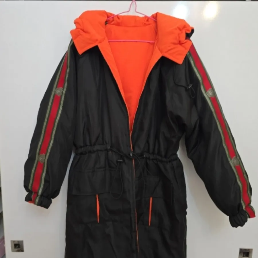 کاپشن کلاه دار دو رنگ