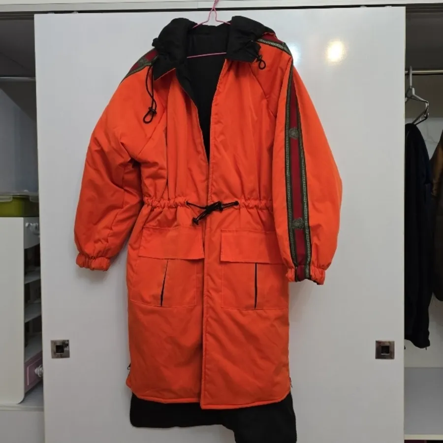 کاپشن کلاه دار دو رنگ