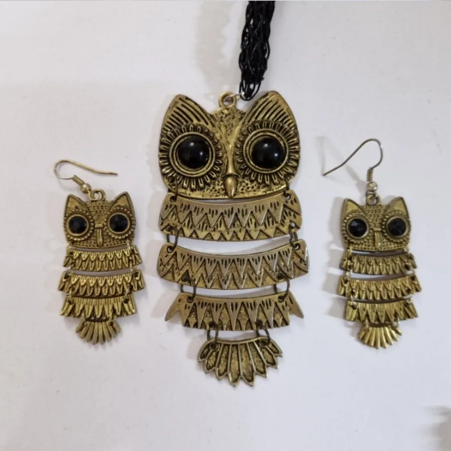 گردنبند و گوشواره جغد