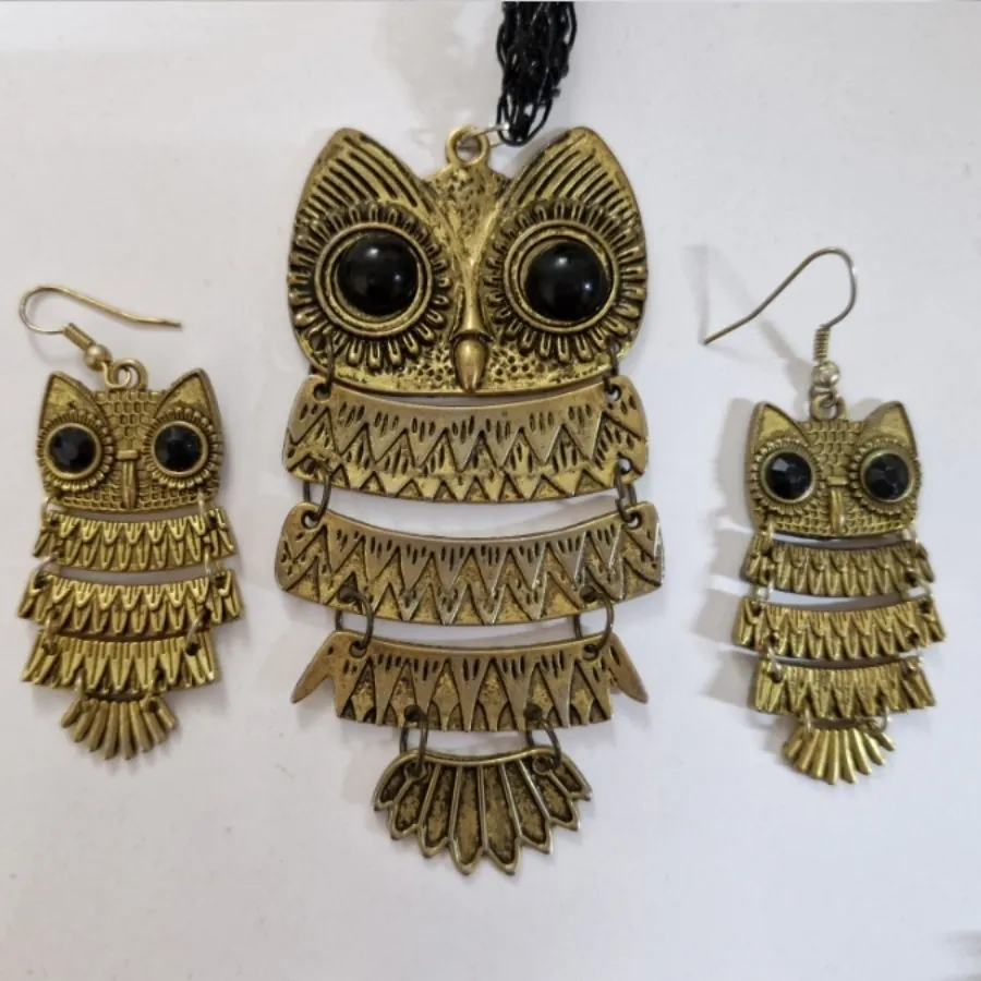 گردنبند و گوشواره جغد