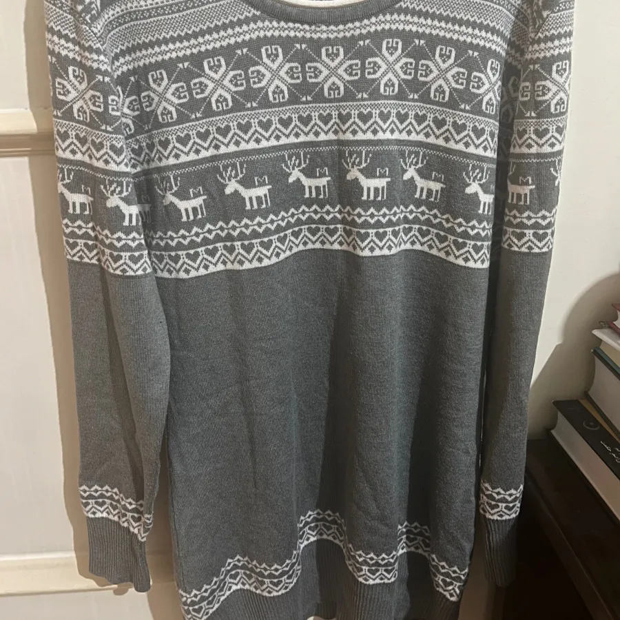 بلوز بافت طرح کریسمس