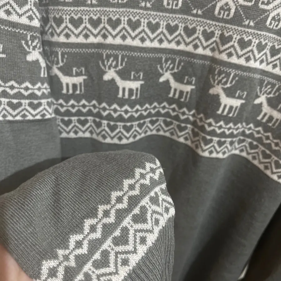 بلوز بافت طرح کریسمس