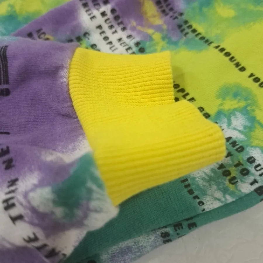 کراپ رنگی رنگی آستین بلند