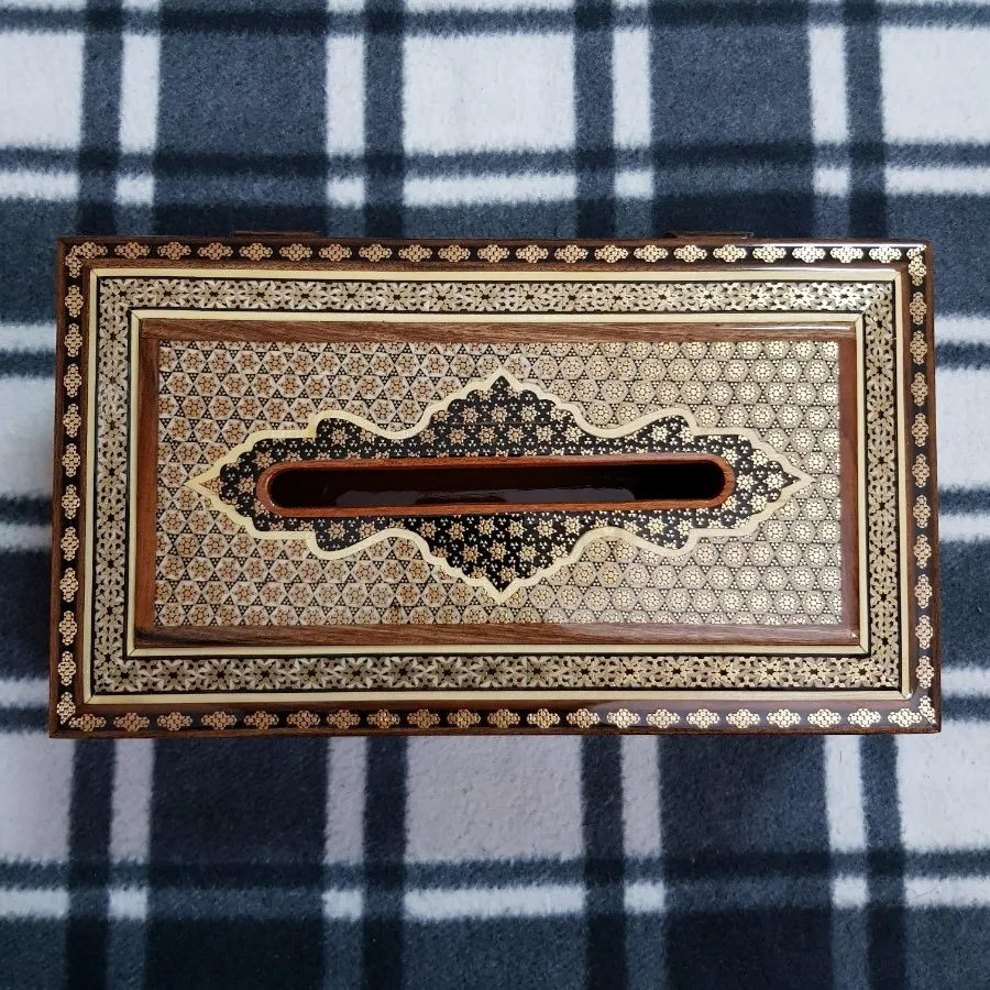 جعبه دستمال خاتم کاری