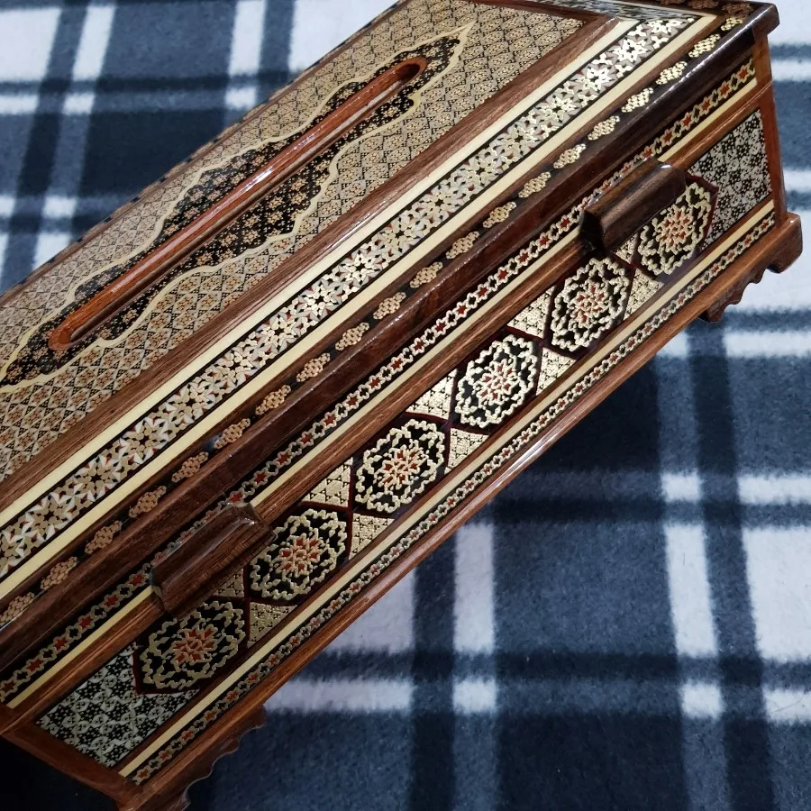 جعبه دستمال خاتم کاری