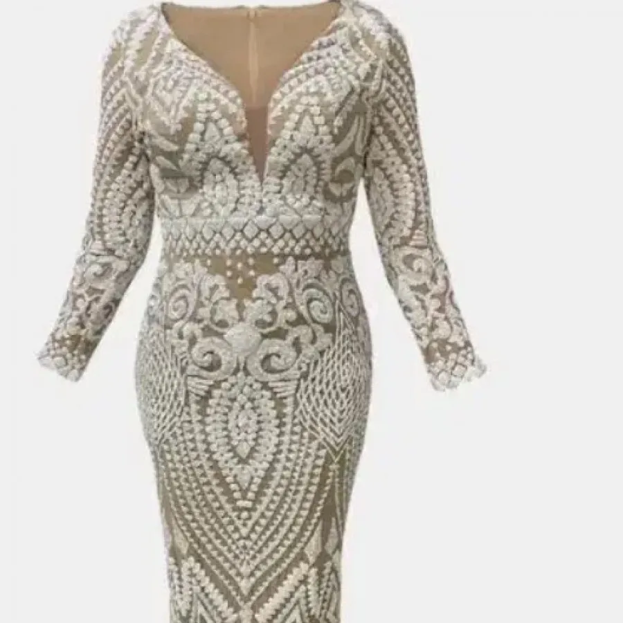 لباس مجلسی نامزدی پولکی