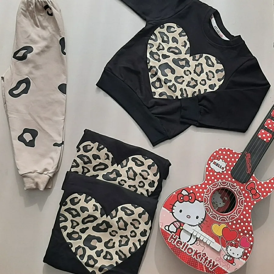 بلوز مشکی قلبی و شلوار