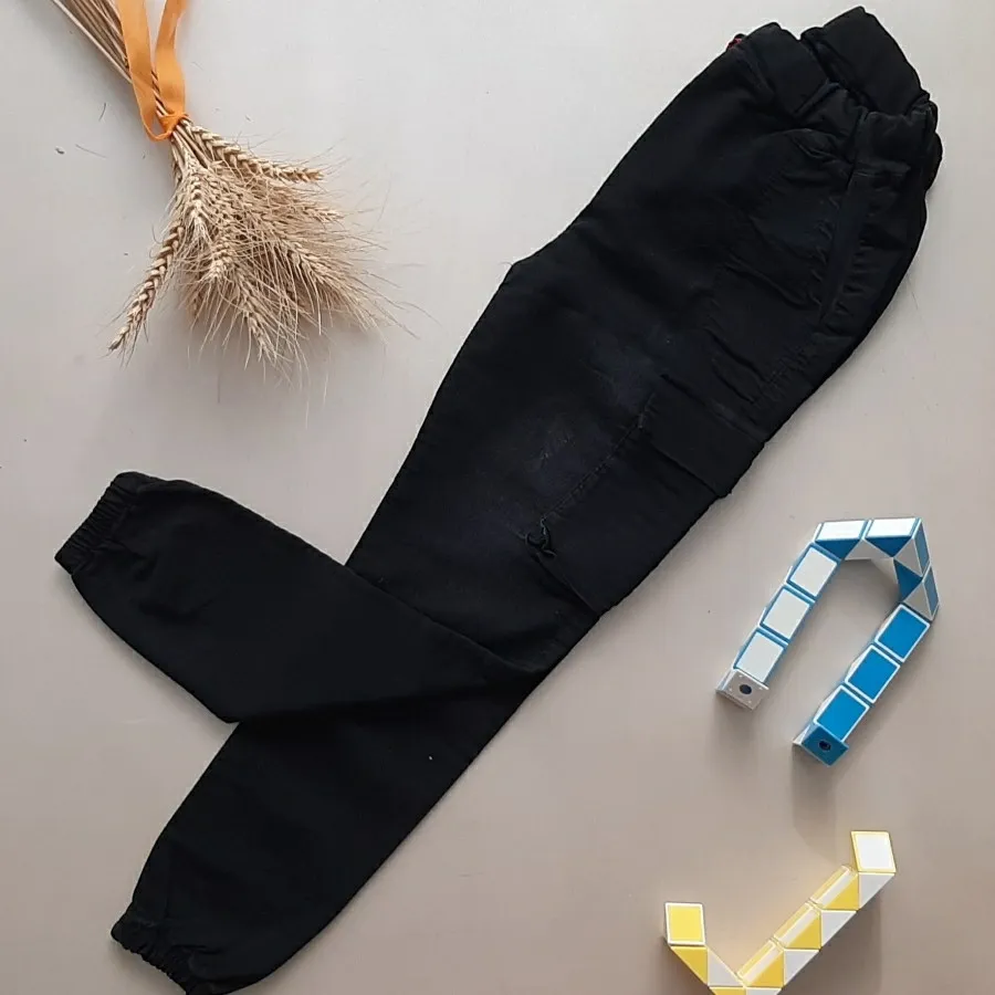 شلوار ذغالی بغل جیب دار