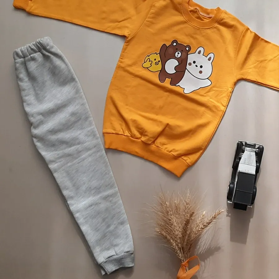 بلوز و شلوار زرد سه خرسی