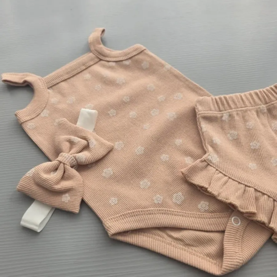 ست بادی شورت و هد گل ریز