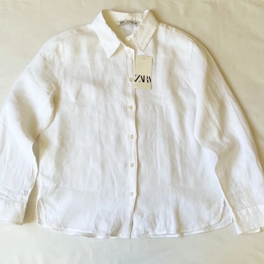 شومیز لینن زارا