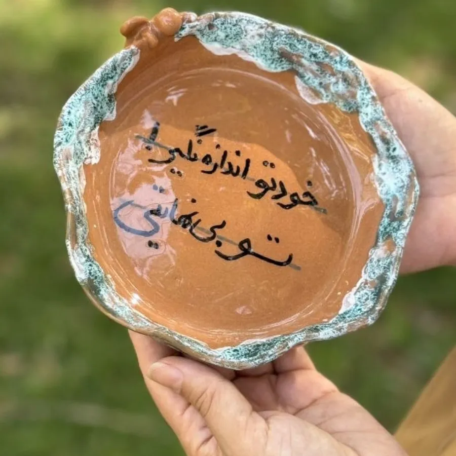 بشقاب سفالی دست ساز