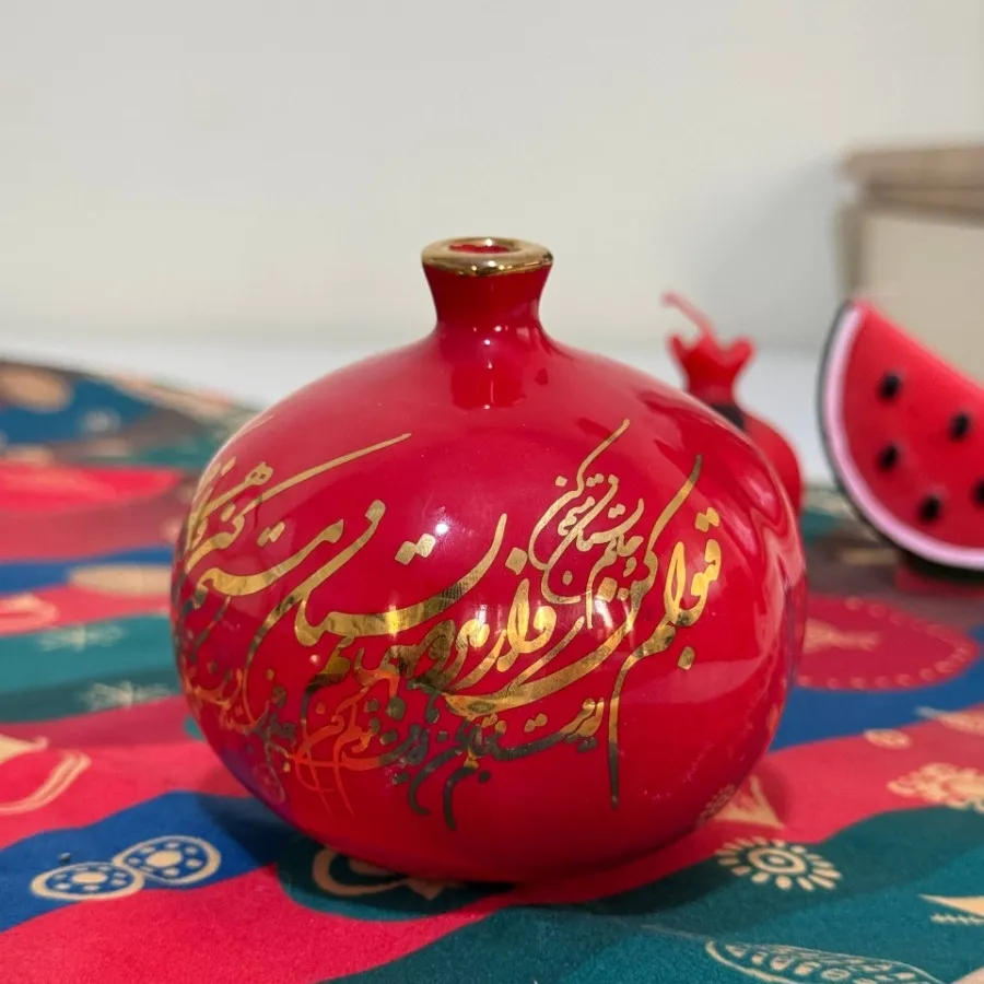 انار سرامیکی طلاکوب