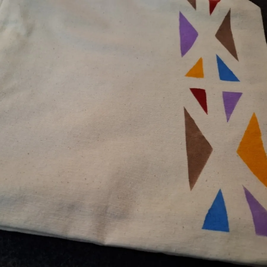 کیف پارچه ای طرح هندسی 1