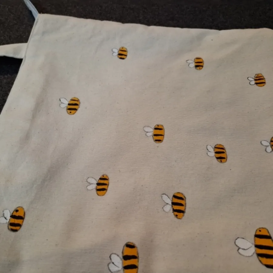 کیف پارچه ای طرح زنبورعسل