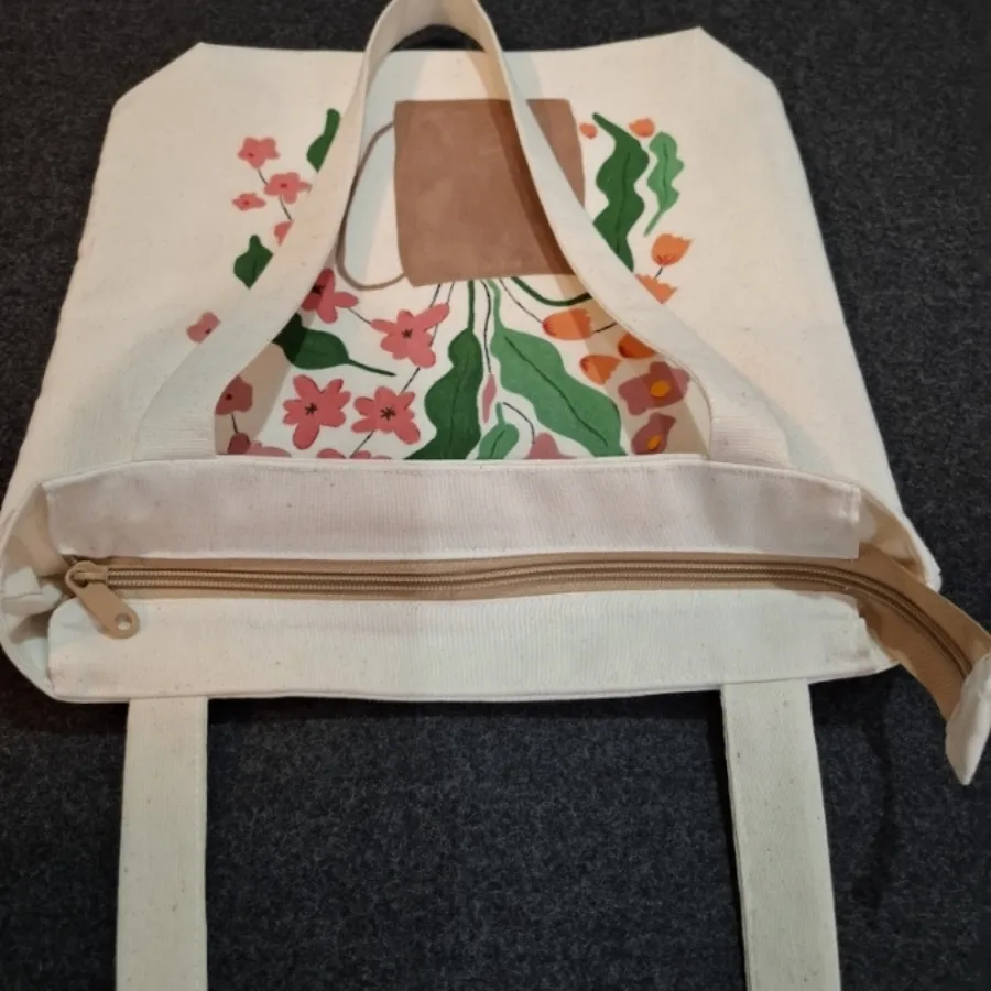 کیف پارچه ای گل های بهاری
