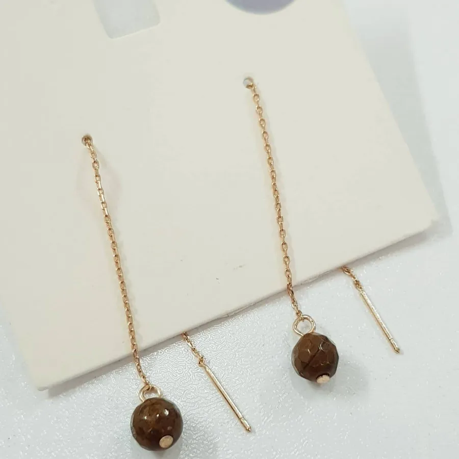 گوشواره بخیه ای سنگ اصل