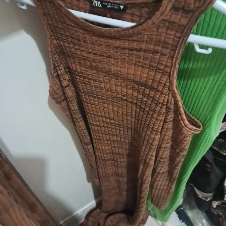 پیراهن قهوه ای زارا