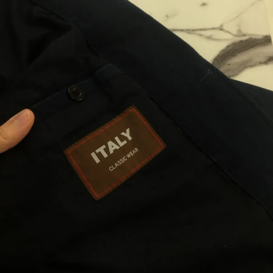 کت تک مردانه کتان سرمه ای