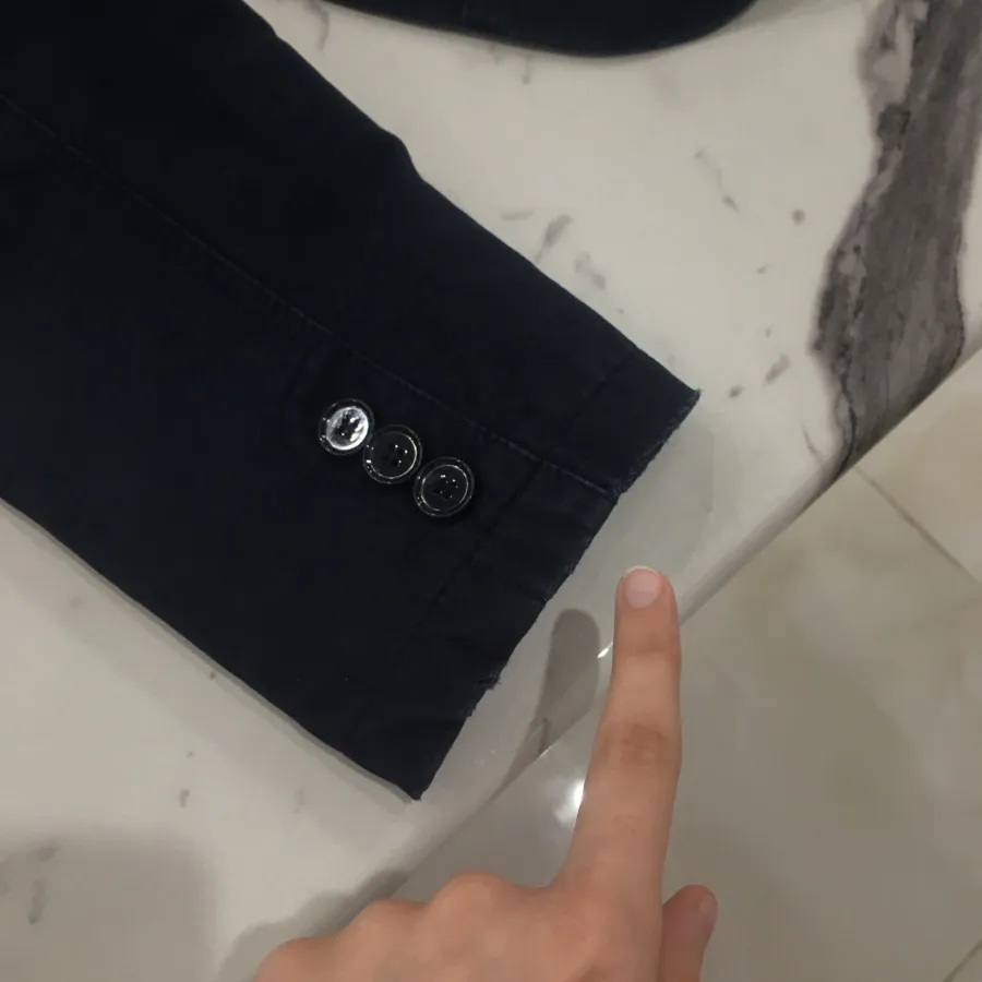 کت تک مردانه کتان سرمه ای