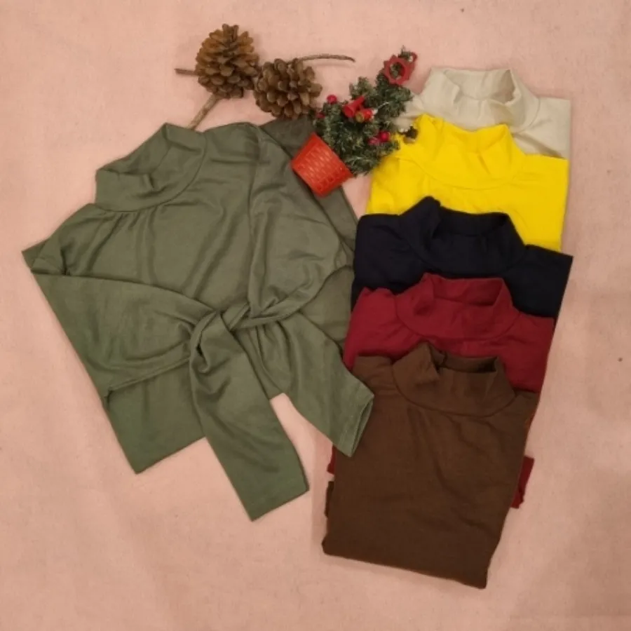 بلوز استین بلند یقه دار