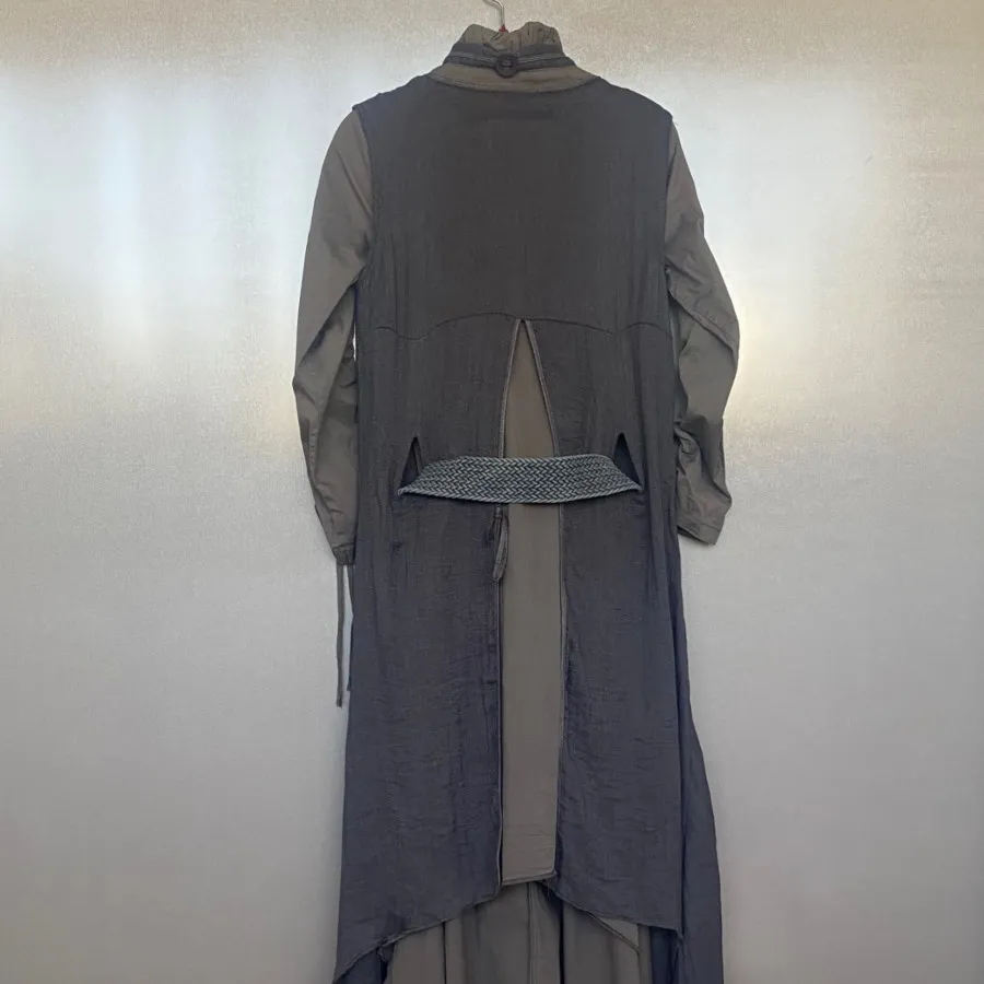 مانتو سبز و طوسی